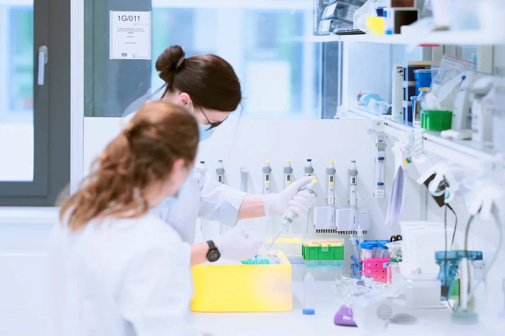 Laborforschung am UKB (Archivbild) - Im Bonner Beitrag zu AI4CancerCure.NRW sollen KI-gestützt entwickelte Wirkstoffkandidaten künftig experimentell untersucht und optimiert werden.