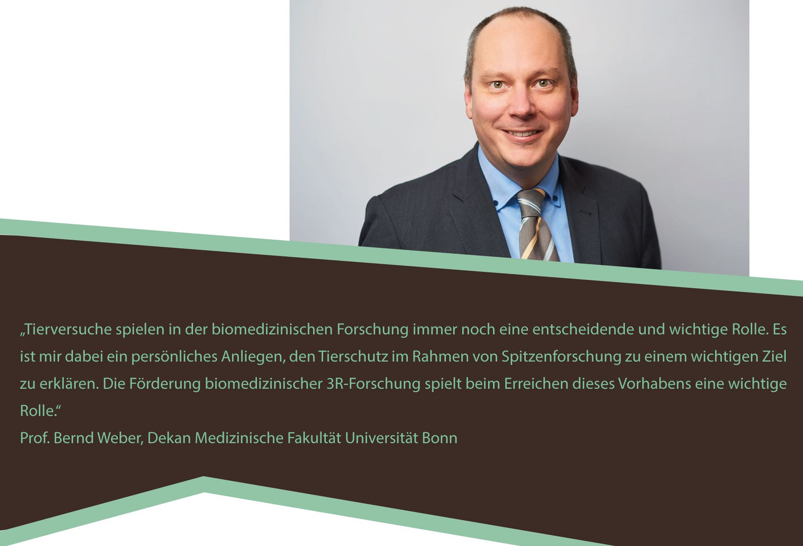 Prof. Bernd Weber mit Statement zum Tag des Versuchtieres