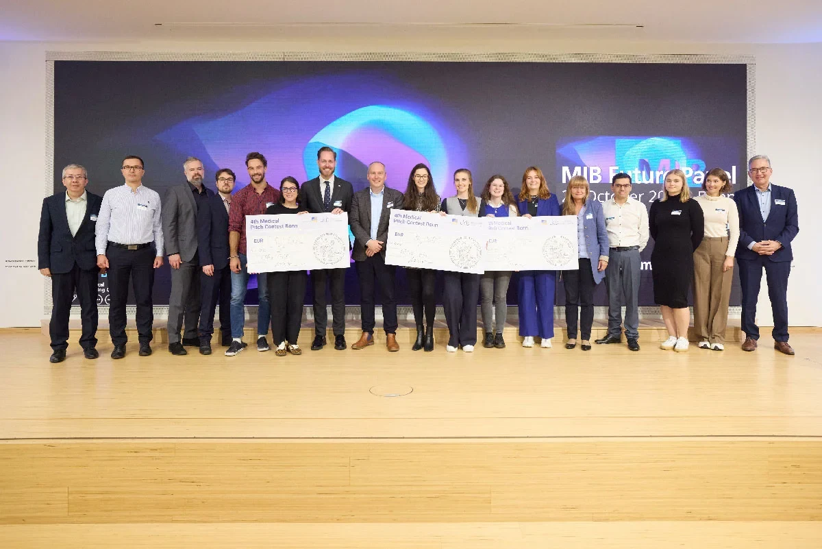 Winning teams of the Medical Pitch Contest Bonn 2025.