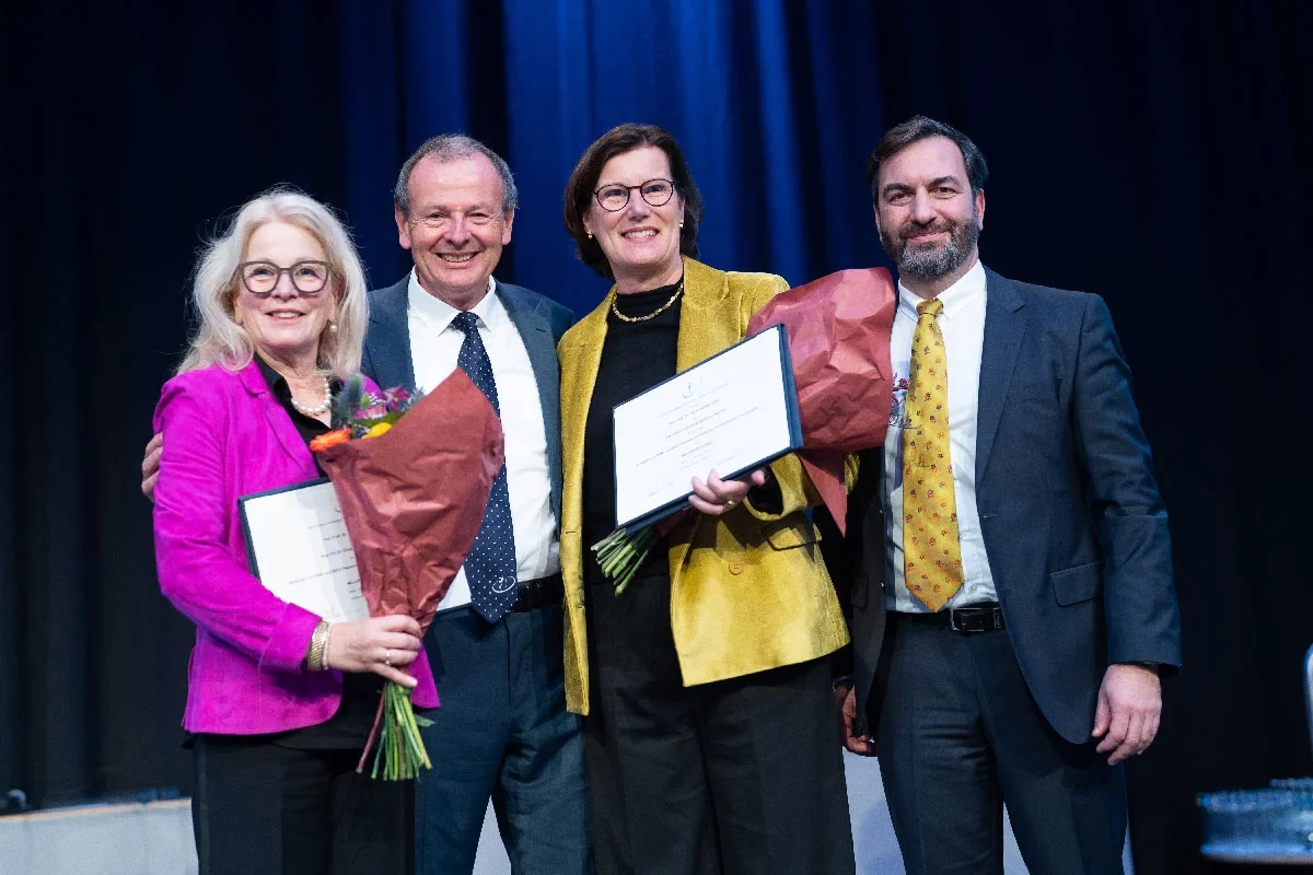 (v.l.): Prof. Dr. Karin Jepsen, DGZMK-Präsident Prof. Dr. Dr. Jörg Wiltfang, PD Dr. Christina Tietmann (und Dr. Bijan Vahedi, M. Sc., Vizepräsident der DGZMK)