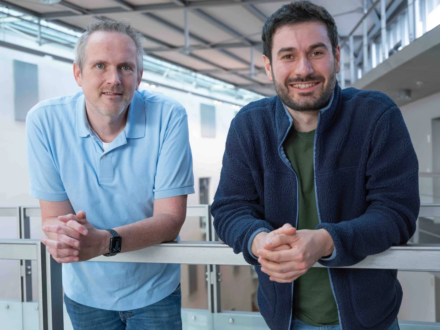 Prof. Dr. Volker Busskamp und Johannes Striebel (from left ot right) - want to cure eye diseases with their ‘ReRetina’ project.