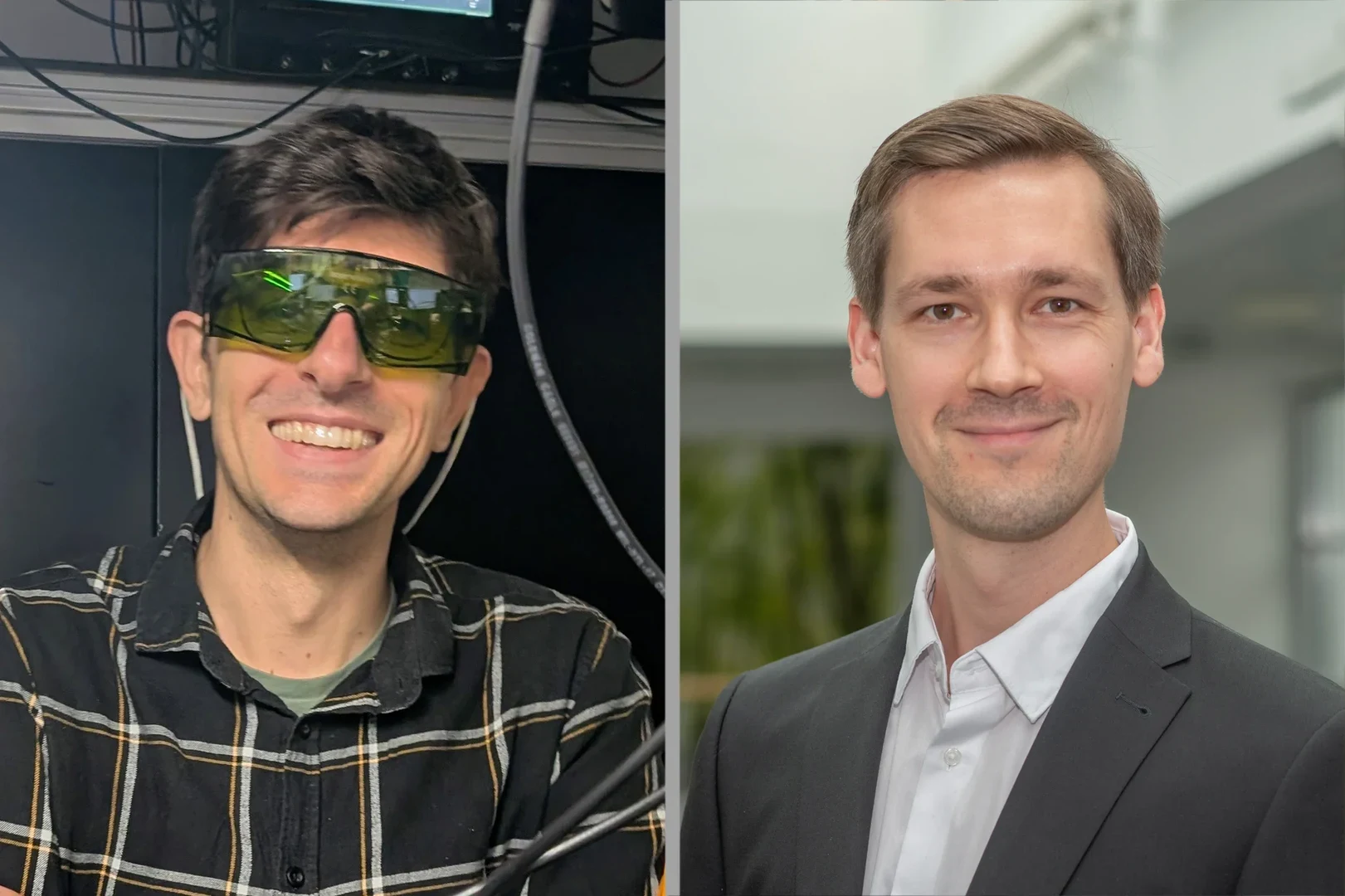 Two University of Bonn researchers receive an ERC Starting Grant - Physicist Dr. Riccardo Pennetta (left) and neuroscientist Professor Lukas Kunz from the University of Bonn.